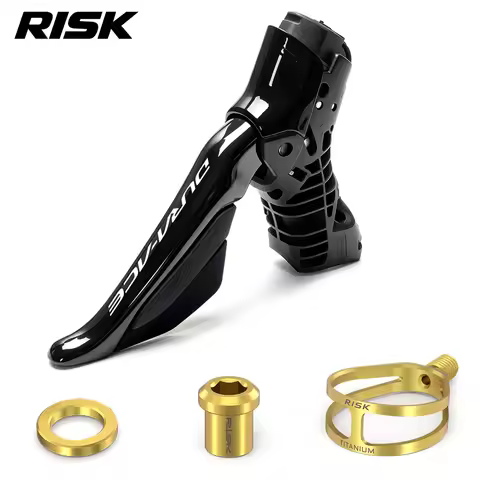 RISK Titanium Alloy STI Shifter Clamp Lock Fixing Ring for Road Bike, Compatible with Shimano Ultegr