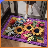 KKGOO Flower Carpet, Non-slip Absorbent Peony Floor Mat, Durable Soft Special-shaped 40x60cm/60x90cm