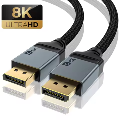 8K DP Cable 8K@60Hz 4K@144Hz DisplayPort 1.4 Male 32.4Gbps High Speed Display Port Cable HDR HDCP 2.