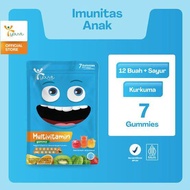 Youvit 7HR Omega Multivitamin Anak Dewasa Gummy Vit C D E Zinc Imunitas Curcuma B12 Zinc Madu Mata A