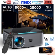Outdoors Android Beamer Projector Full HD 1080P 4K Video Auto Focus & Keystone Home Theater 5G WiFi 
