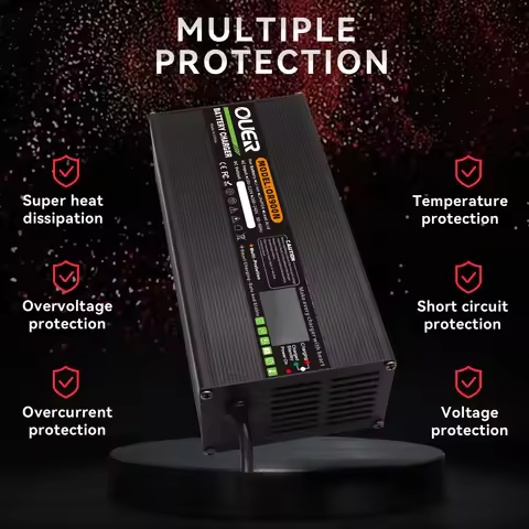 58.4V 15A LiFePO4 Battery Charging Usd for 16S 48V 51.2V LCD Display LiFePO4 Battery OLED Display Fa