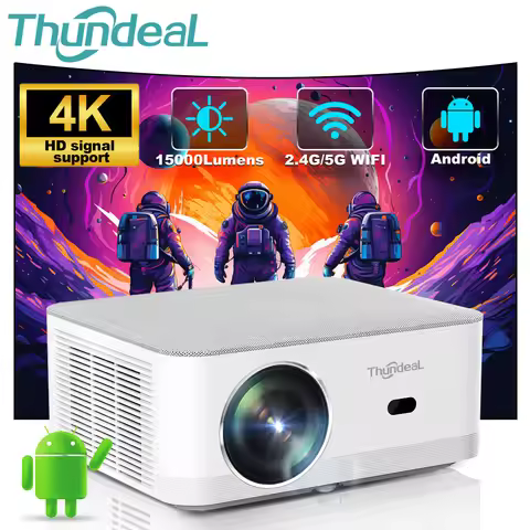 ThundeaL Portable Mini Projector TD92 Pro FHD 1080P Full HD Beam 4K Video WiFi Android Projector TD9