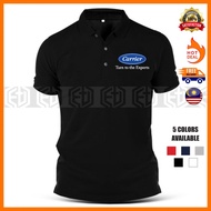 Baju Sulam Aircond Carrier Cool T-Shirt Shirts Cotton Polo T Shirt Uniform Kolar Pakaian Casual Fash