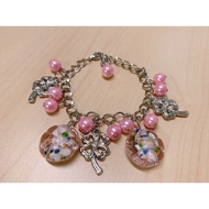 B23 Pink & Fish Beads Bracelet