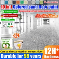 ✨12H+hardness✨10IN1 epoxy sand floor paint 1L/3L/6L self-leveling epoxy flake coating epoxy floor pa
