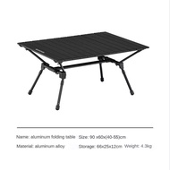 Blackdog  โต๊ะพับเก็บได้ โต๊ะแคมป์ปิ้ง โต๊ะพับแคมป์ดำ โต๊ะพกพา ม้วนไข่อลูมิเนียม บาร์บีคิวโต๊ะปิกนิก LSF582