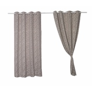 GlobalHouse Printed Door Curtain A72035RR 2D Size 150x240cm. Beige Good Quality Products