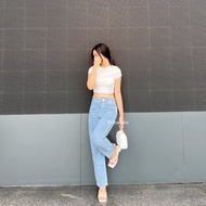 Yeji Jeans - Light Blue Highwaist Boyfriend Jeans for Women XS-XXL