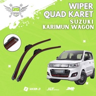 SUZUKI Quad Blade Wiper Karimun Wagon R Quad Model Frameless Rubber Without Iron Frame 2 PCS (Kiri a