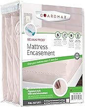 Guardmax Jersey Knitted Full Zippered Mattress Encasement - Waterproof & Bed Bug Proof Mattress Prot