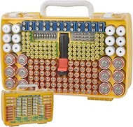 Battery Organizer Storage Holder Case with Double-Sided, Garage Box with Tester Checker. Batteries C