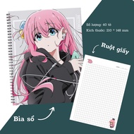 XO A5 Anime Spring Notebook, Bocchi The Rock Notebook