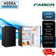 [Delivery by Seller] FABER 105L Refrigerator Multi-Flow Single Door Fridge LUSSO 100BK / Mini Bar / 1 Pintu Peti Sejuk / Peti Ais