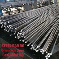 Besi Bulat R6 5ft +/- (59”-60”) Full Spec 6mm Besi Bulat R6 Besi steel Bar 6mm Steel /Besi 2 hun/ Be