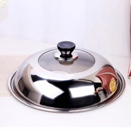 Low price 26-40cm pot lid tempered glass lid stainless steel round button frying pan lid frying pan 
