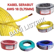 18 AWG NYAF 1x0.75 Meter Daisaku Copper Stranded Cable