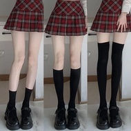 J&U White & Black Velvet Calf Socks - Multi-size for Women