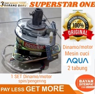 Dinamo/motor spin/pengering 1 SET mesin cuci 2 tabung AQUA