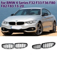 2Pcs Car Style Gloss Black Front Kidney Double Slat Grill Grille for BMW 4er F32 F33 F36 F80 F82 201