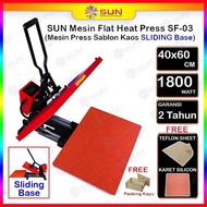 Mesin Press Sablon Kaos SUN SF-03 (SLIDING) / SF-01 40x60 High Pressure untuk Kaos, Bag, Puzzle, Pla
