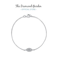 TDG 10K Gold Marquise-shaped Cascade Lab Grown Diamond Bracelet