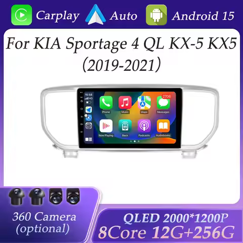Wireless Carplay for KIA Sportage 4 QL KX-5 KX5 2019 - 2021 Car Radio Video Multimedia Player Split 