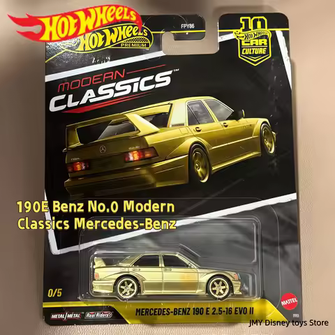 1/64 Hot Wheels 190E Benz No.0 Modern Classics Mercedes-Benz FPY86 Diecast Car Model Golden Hidden E