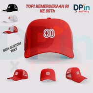 MERAH DPin Custom Screen Printed Hats - Own Design, Color bebas, Suitable for Events, Communitys, Of