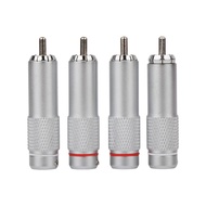 【JJL】-4PCS Plug Connector Audio Plug Terminal for DIY HIFI Audio Cable Speaker Accessories