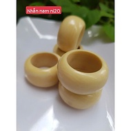Nhẫn Nam Giả Ngà hay Xương Mỹ Nghệ màu trắng Ni 20mm Cao 16mm Dầy 5mm Dành Cho Các Anh Nam đeo nhẫn 