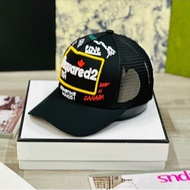 DSQUARED2 Men's and Women's Fashion Button Buckle Baseball Cap, Dsquared2 cool khaki mesh hat MU160