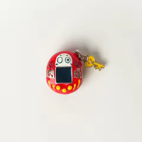 925 Sterling Silver tamagotchi charm for bracelet