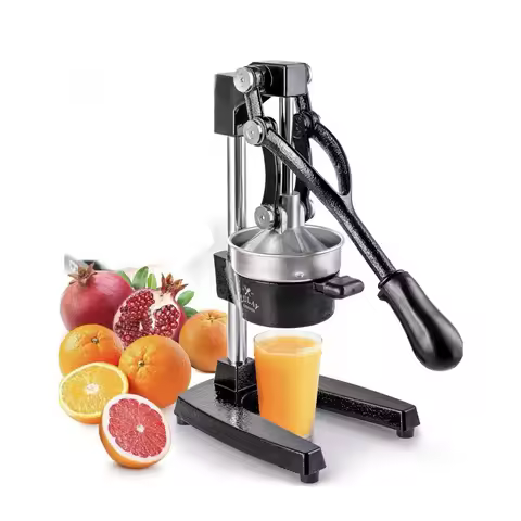 Zulay Kitchen Cast Iron Orange Juicer - Easy to clean heavy duty manual juicer, -