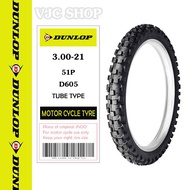 Dunlop D605 3.00-21 MC 51P TT Indo Motorcycle Tire _ Trung Thanh Tire
