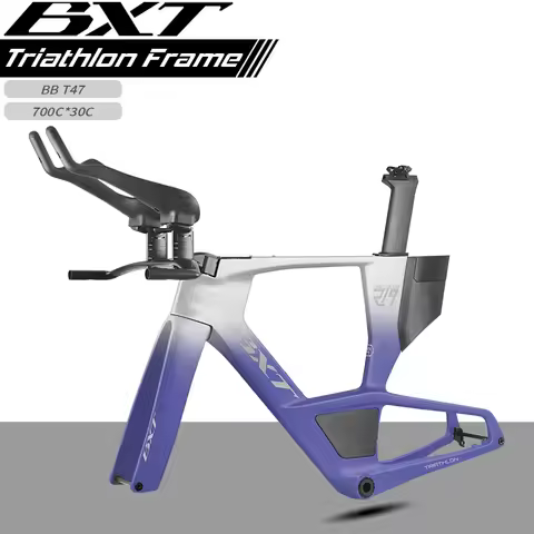 BXT NEW Triathlon TT frame-219 700C Carbon Road Bike Frameset Carbon Fiber Time Trial Frame with TT 