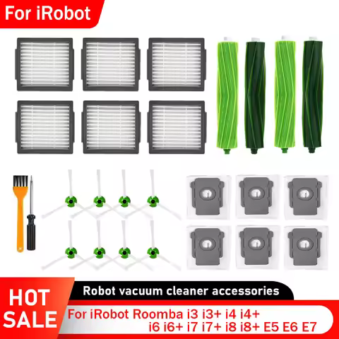 Main Side Brush Dust Bag Filter For iRobot Roomba i3 i3+ i4 i4+ i6 i6+ i7 i7+ i8 i8+ E5 E6 E7 Vacuum