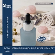 BD DROPPER SERUM BOTTLE FROSTED YOUNGbiru 20ML BD/ 20 DOFFbiru PIPETTEML BLACK RUBBER SILVERRing SET