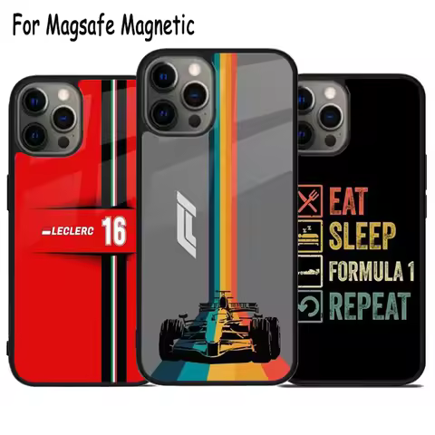 All Formula 1 Wireless Charge Magsafe Phone Case For iPhone 15 16 14 13 11 12 Pro Max Plus Magnetic 