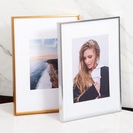 Simple Metal Narrow-Frame Photo Frame 8KA4 Mounted a3 Outer Frame Wall Hanging 4k Puzzle Open Table 