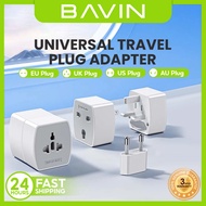 BAVIN PC2103A Universal Travel Plug Adapter Compatible w/ EU UK US AU Sockets for Worldwide Use Univ