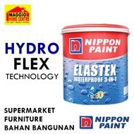 CAT TEMBOK NIPPON - CAT TEMBOK EKSTERIOR - CAT WATERPROOF - ELASTEX 3IN1 5KG WARNA BEBAS - NIPPON