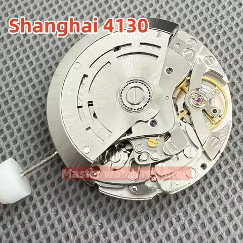 Shanghai 4130 movement Automatic Watch Movement 3.6.9 Chronogrpah For Asian 4130 Mechnical Replaceme