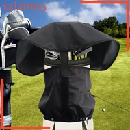 [szlztmy3] Golf Bag Rain Protection Cover Golf Bag Cover Waterproof Oxford Cloth Reusable Stand Bags Black Protective Golf Bag Rain Hood