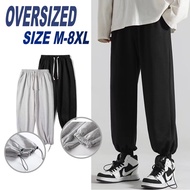 (Size M-8XL) Ready Stock OOOTD Jogger Tracksuit Set Fashion Hip Hop Sport Adids Street Gray Grey Tre