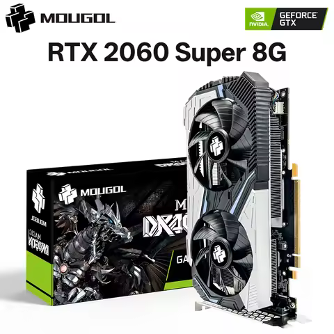 MOUGOL New NVIDIA GeForce RTX2060Super 8G GDDR6 Graphics Card 12nm PCIE3.0×16 256Bit Gaming Video Ca