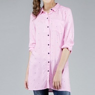 KEMEJA Ninety Degrees Women's Hipdot Shirt Pink 24367D9PK