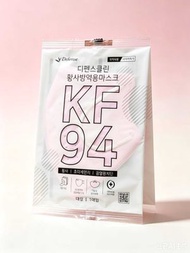韓國Defense KF94三層2D立體成人口罩-粉紅色（一片裝）此日期前最佳：2027年2月27日