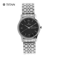 Titan Black Dial Metal Strap Men's Watch 1636SM01