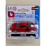 Bburago AUDI R8 Red Luxury Sport Racing Coupe 64 Diecast Car [7cm x 2.5cm x 2cm] Hotwheels Matchbox 